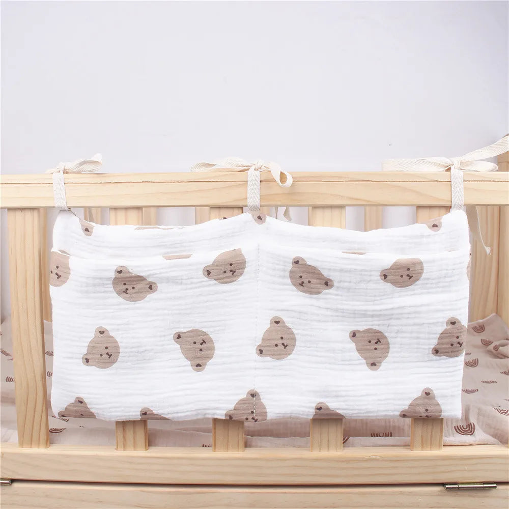 Multifunctional Crib Storage Bag Baby Diaper Bag Toddler Bed Headboard Organizer for Kids Baby Bedding Accessories Newborn