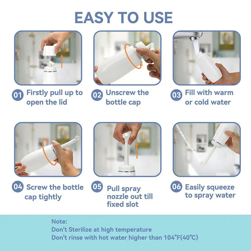 400ml On-The-Go Bidet Handheld Bottle with Pouch