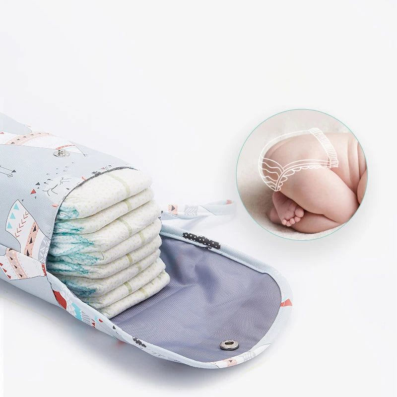 Waterproof Baby Diaper Storage Bag - Portable Outdoor Mummy Bag